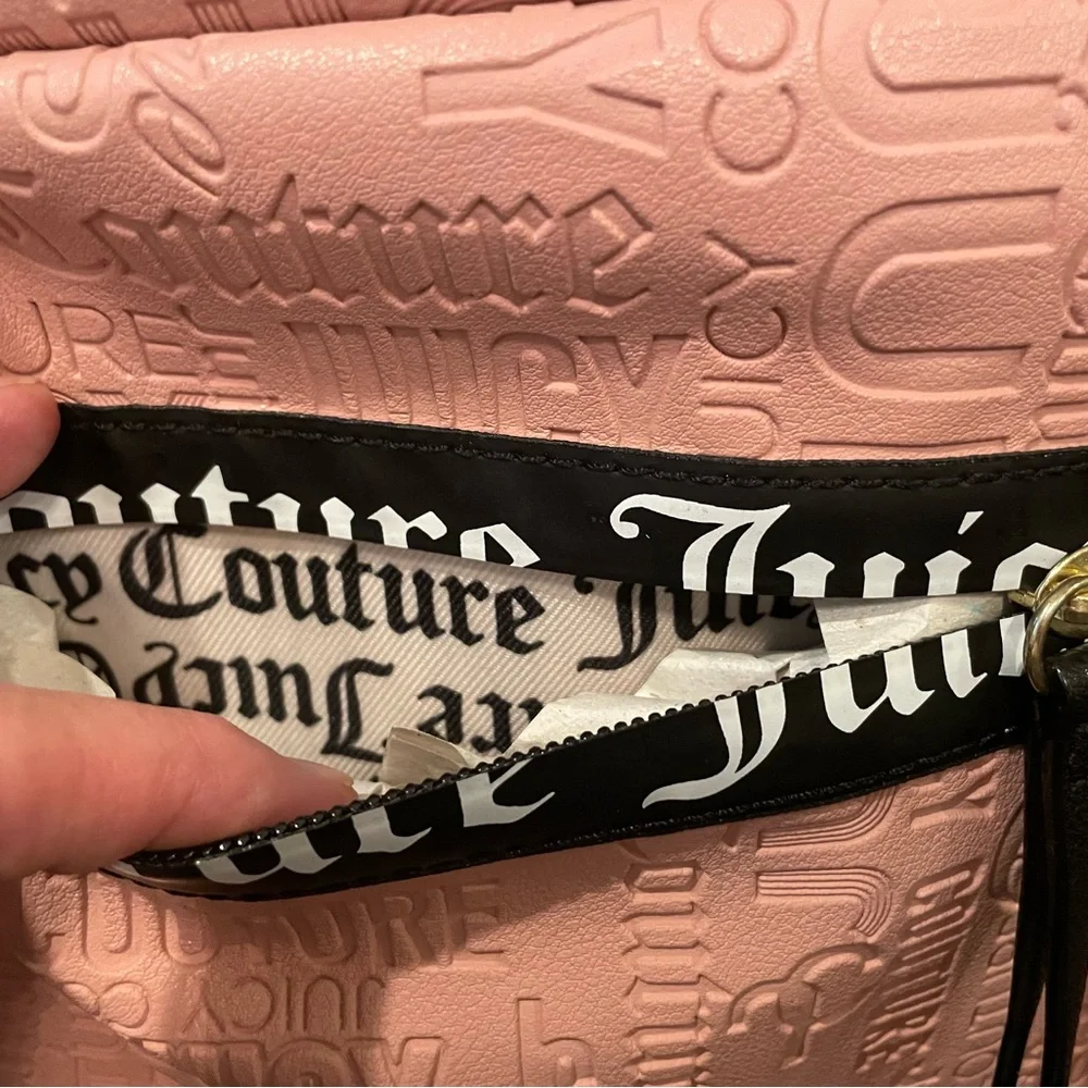 RARE PINK JUICY Couture Embossed Signature “Our Zips Say It All” Backpack 💗
